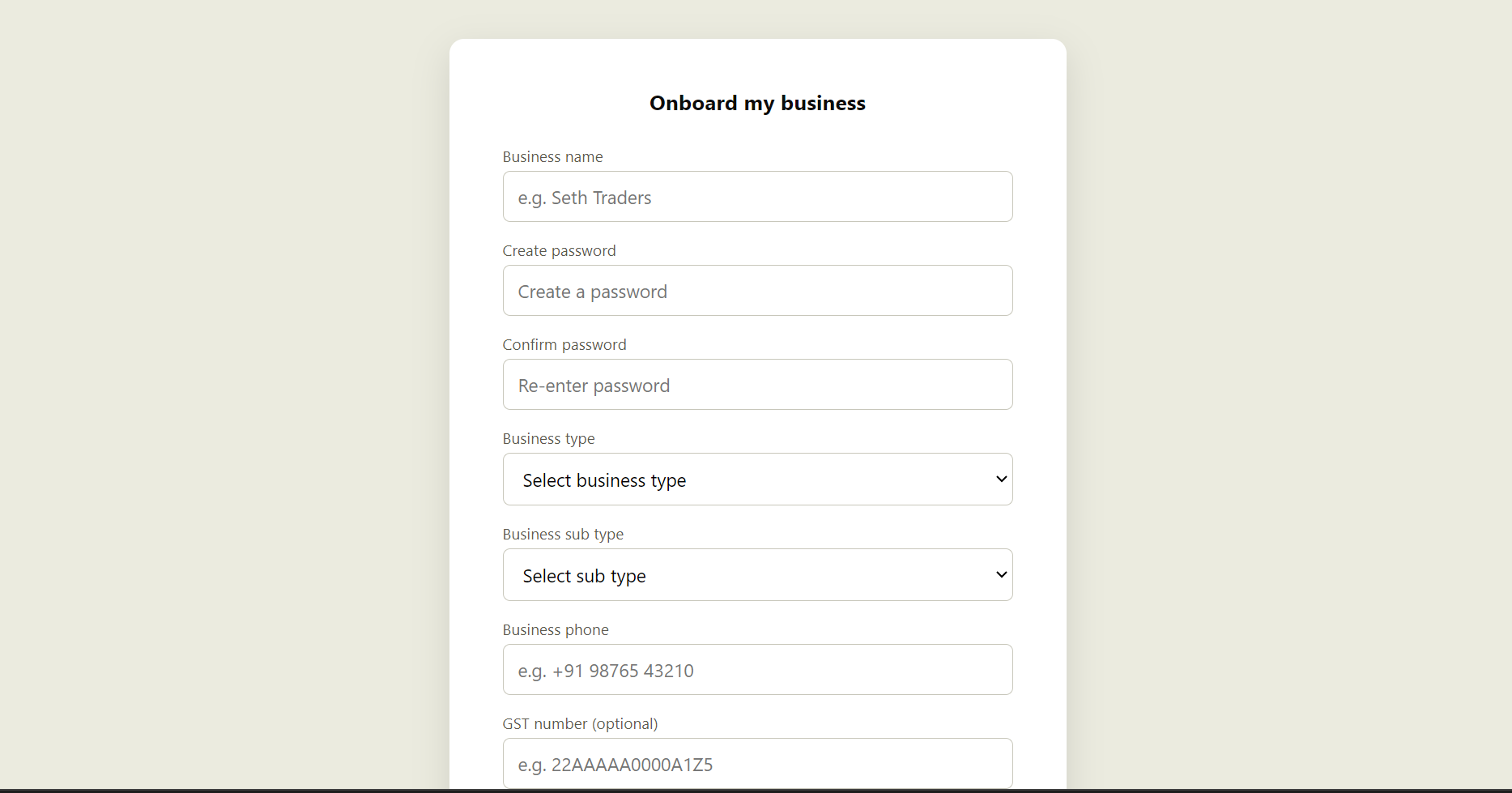 Easy onboarding